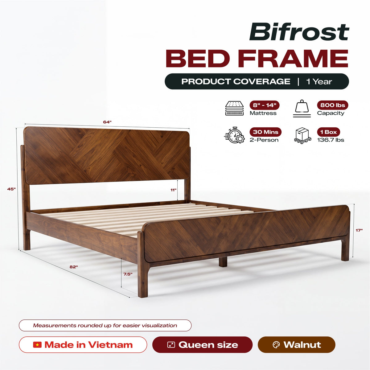 Bifrost Solid Wood Bed Frame
