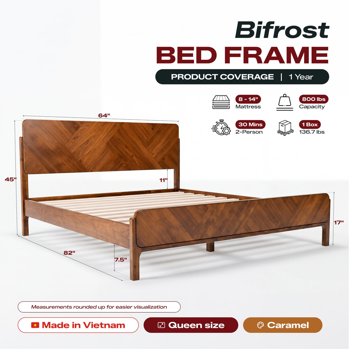Bifrost Solid Wood Bed Frame
