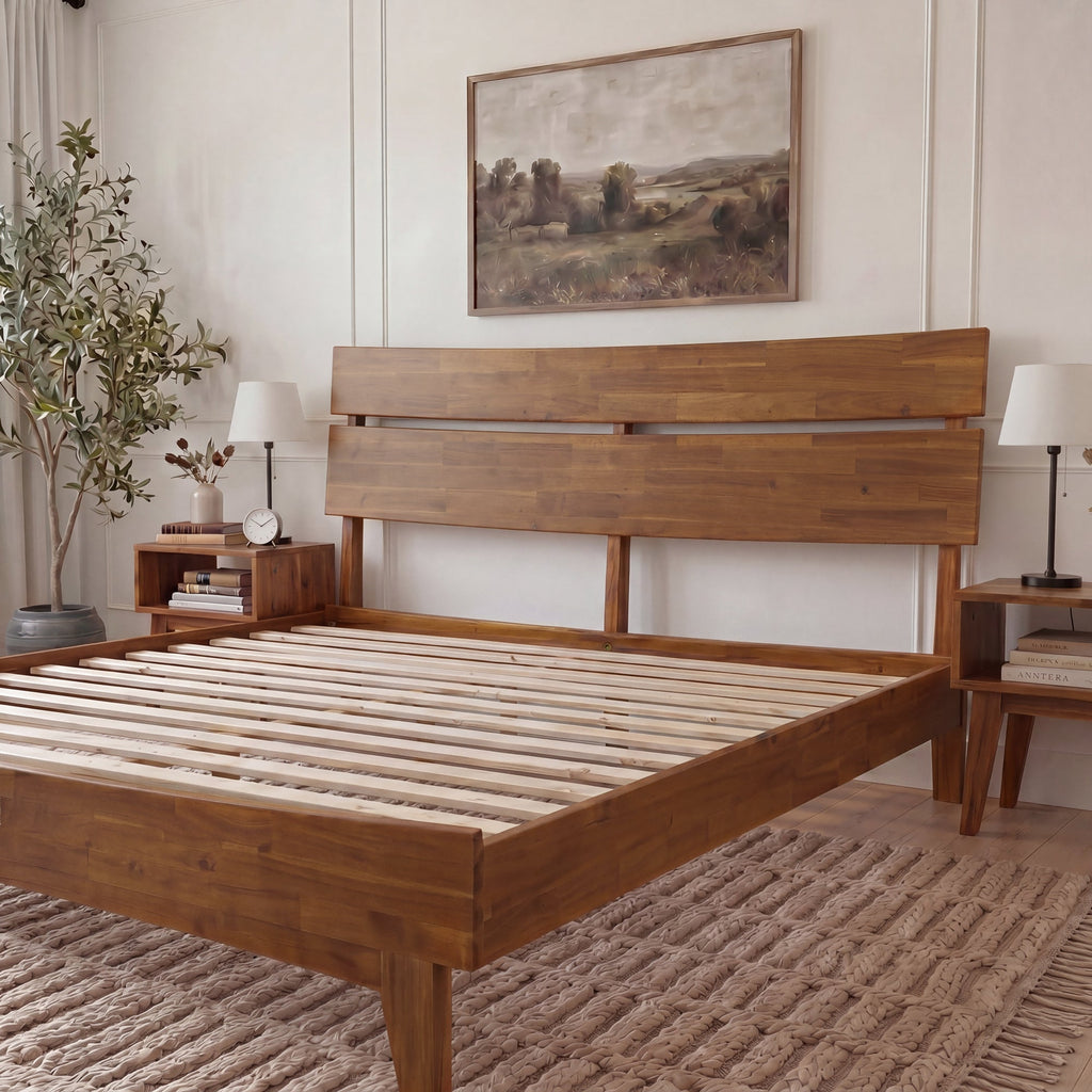 Aurora Solid Wood Bed Frame