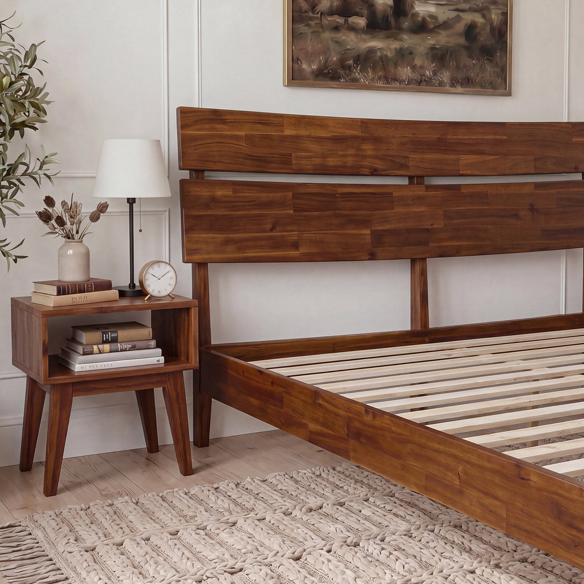 Aurora Solid Wood Bed Frame