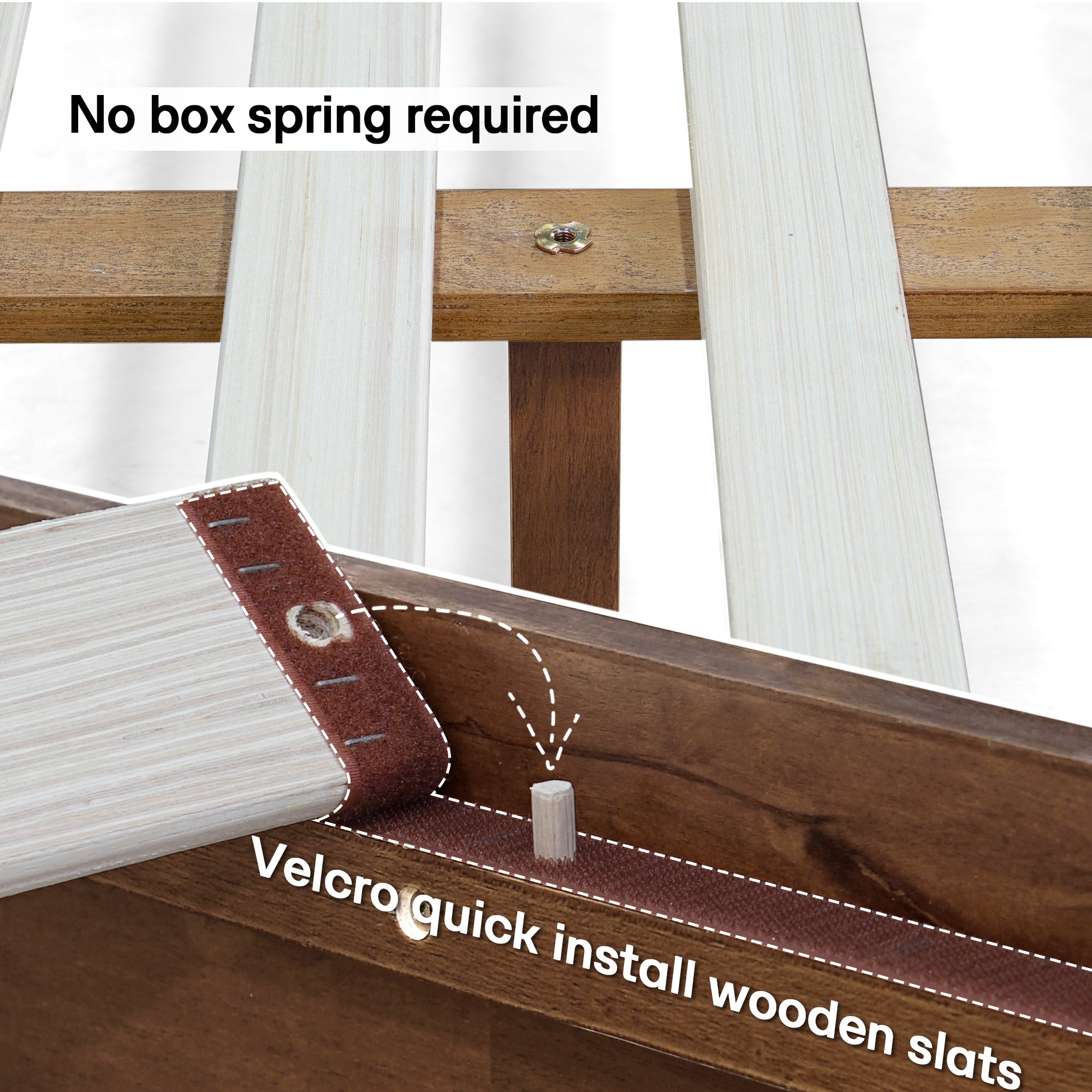 Aurora Solid Wood Bed Frame