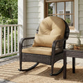 Outdoor Wicker Rocking Chair with Cushions