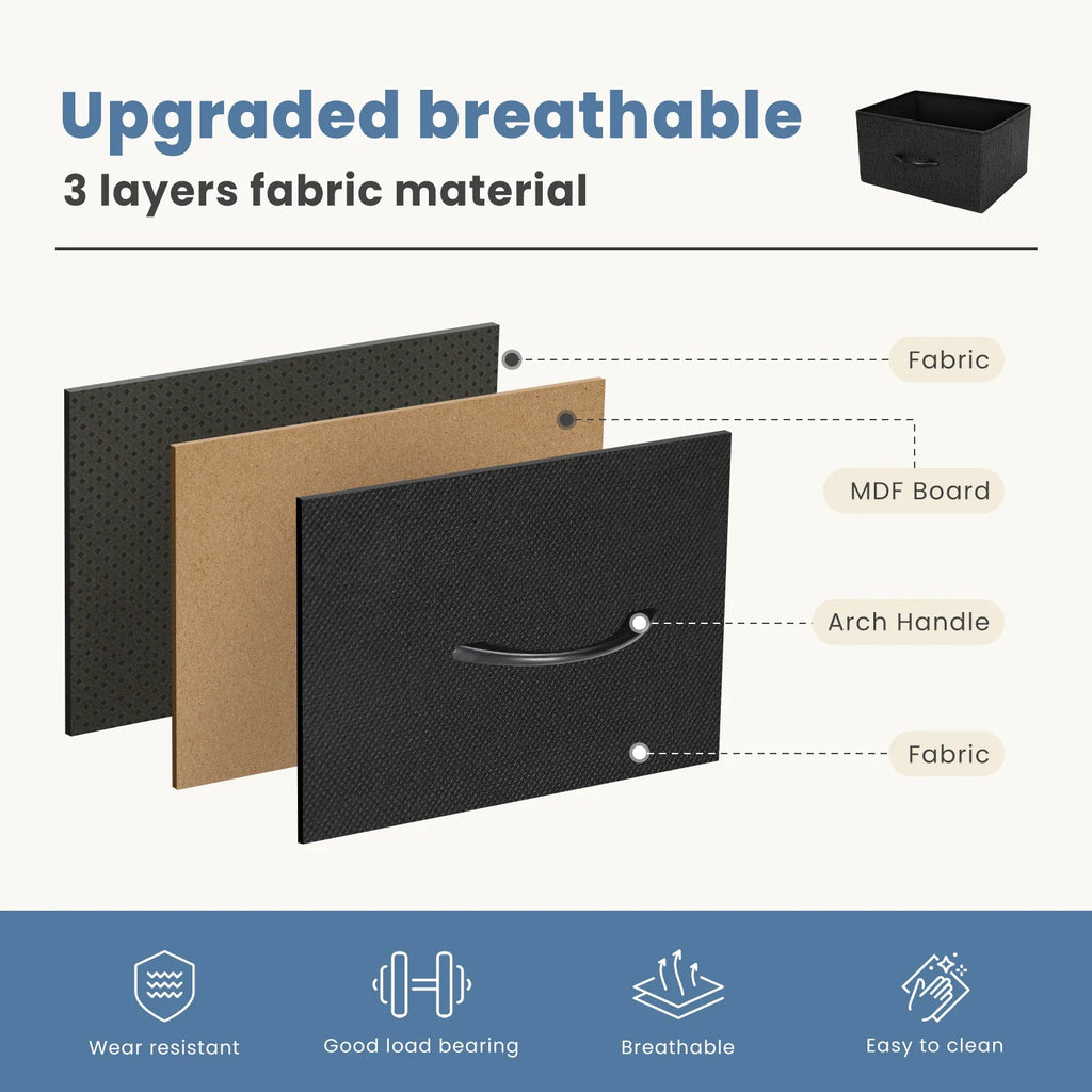 7 Fabric Drawers Organizer Storage Closet
