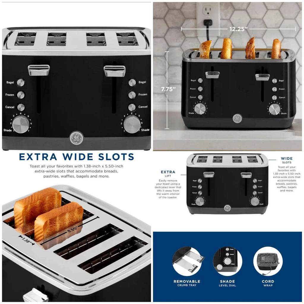 XMSJ Toaster With Extra Wide Slots For Bagels And Bread