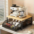 Hardwood Kitchen Countertop Organizer with Drawer