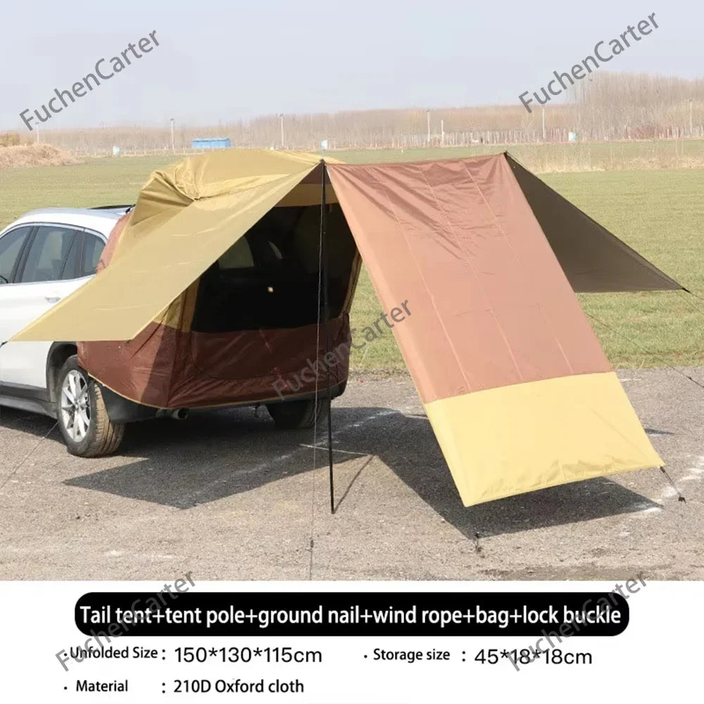 Portable SUV Tailgate Trunk Tent 3-Side