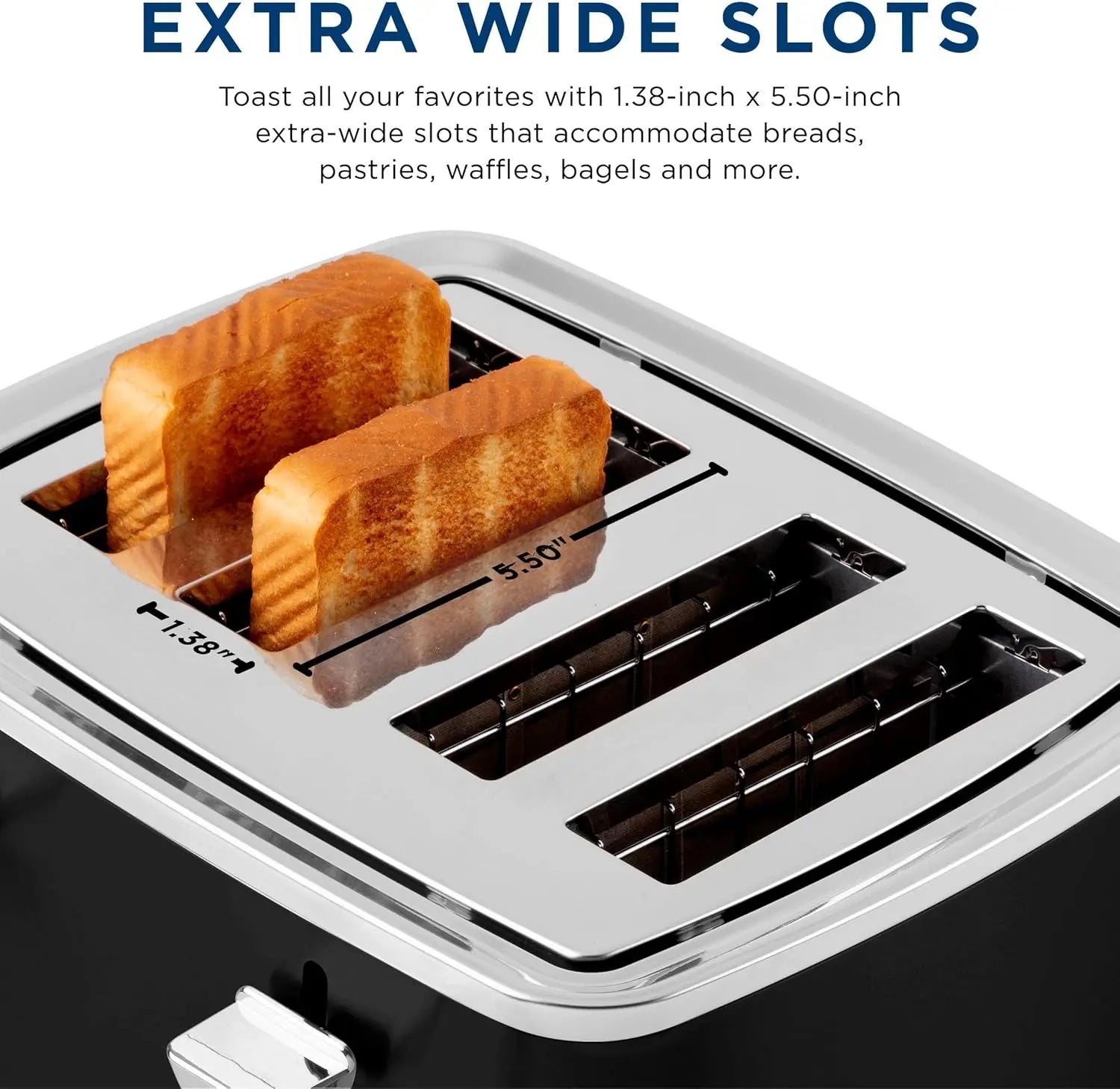 XMSJ Toaster With Extra Wide Slots For Bagels And Bread