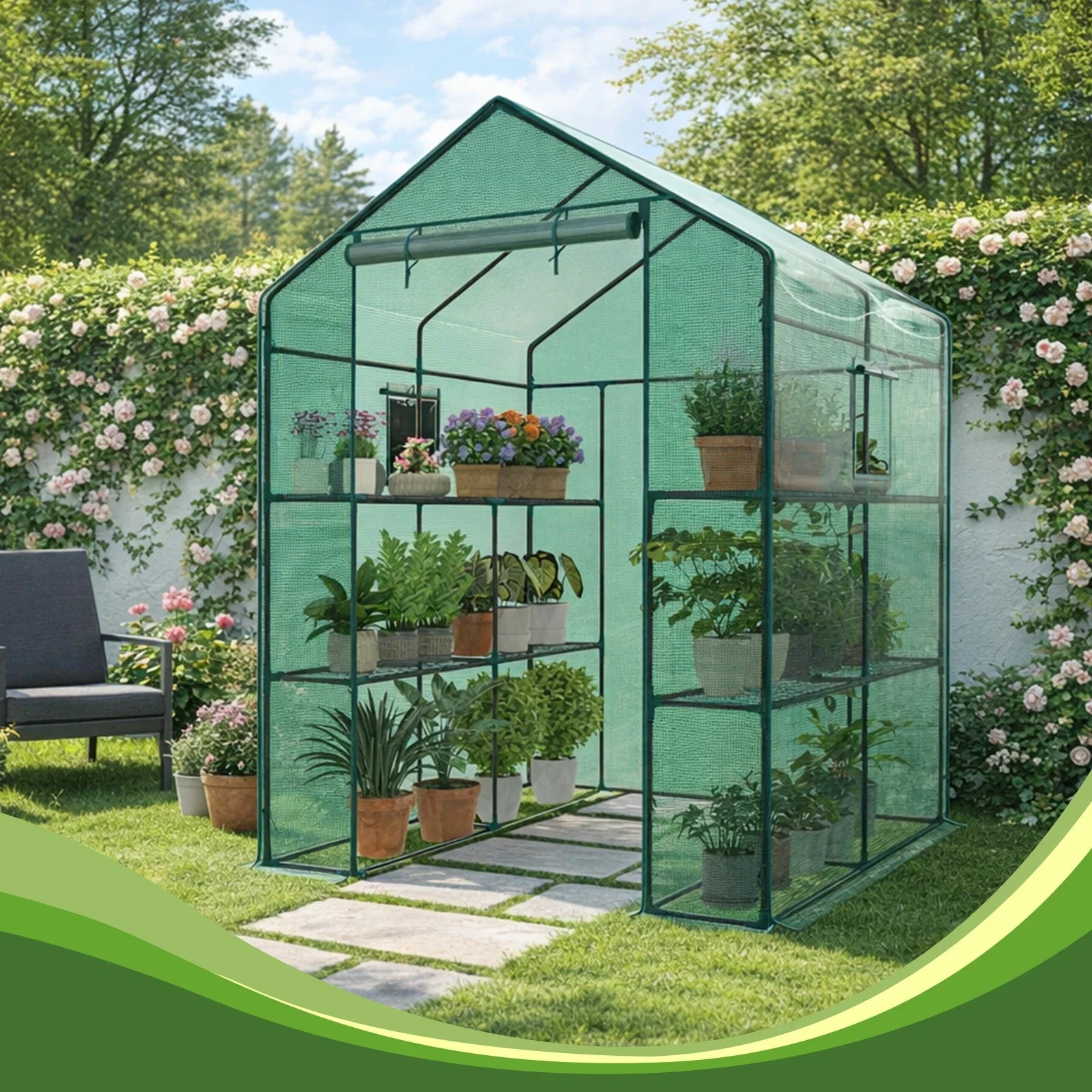 JHK Portable Walk In Greenhouse For Outdoor Plants
