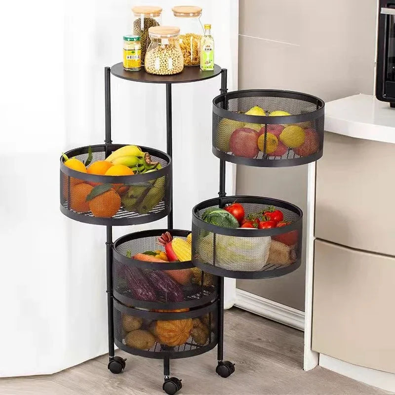 Kitchen Organizer Trolley Cart Rolling