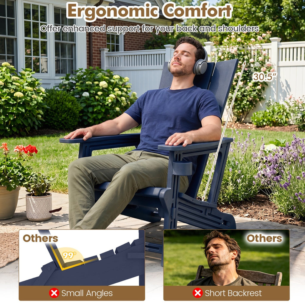 Adirondack Chairs Set of 2 with Cup Holders