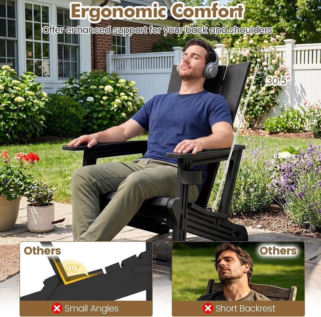 Adirondack Chairs Set of 2 with Cup Holders