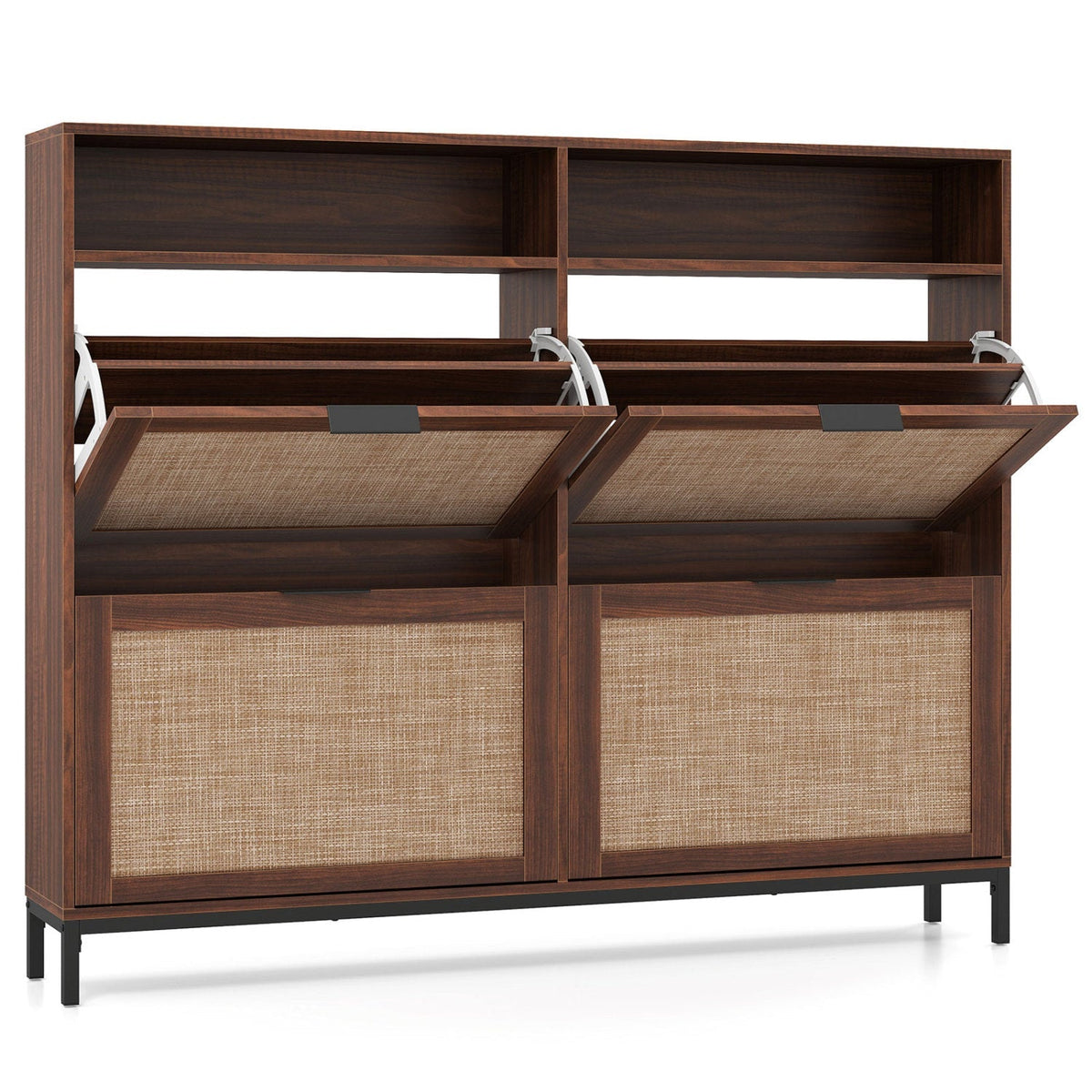 Shoe Storage Cabinet with 4 Flip Drawers