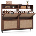 Shoe Storage Cabinet with 4 Flip Drawers