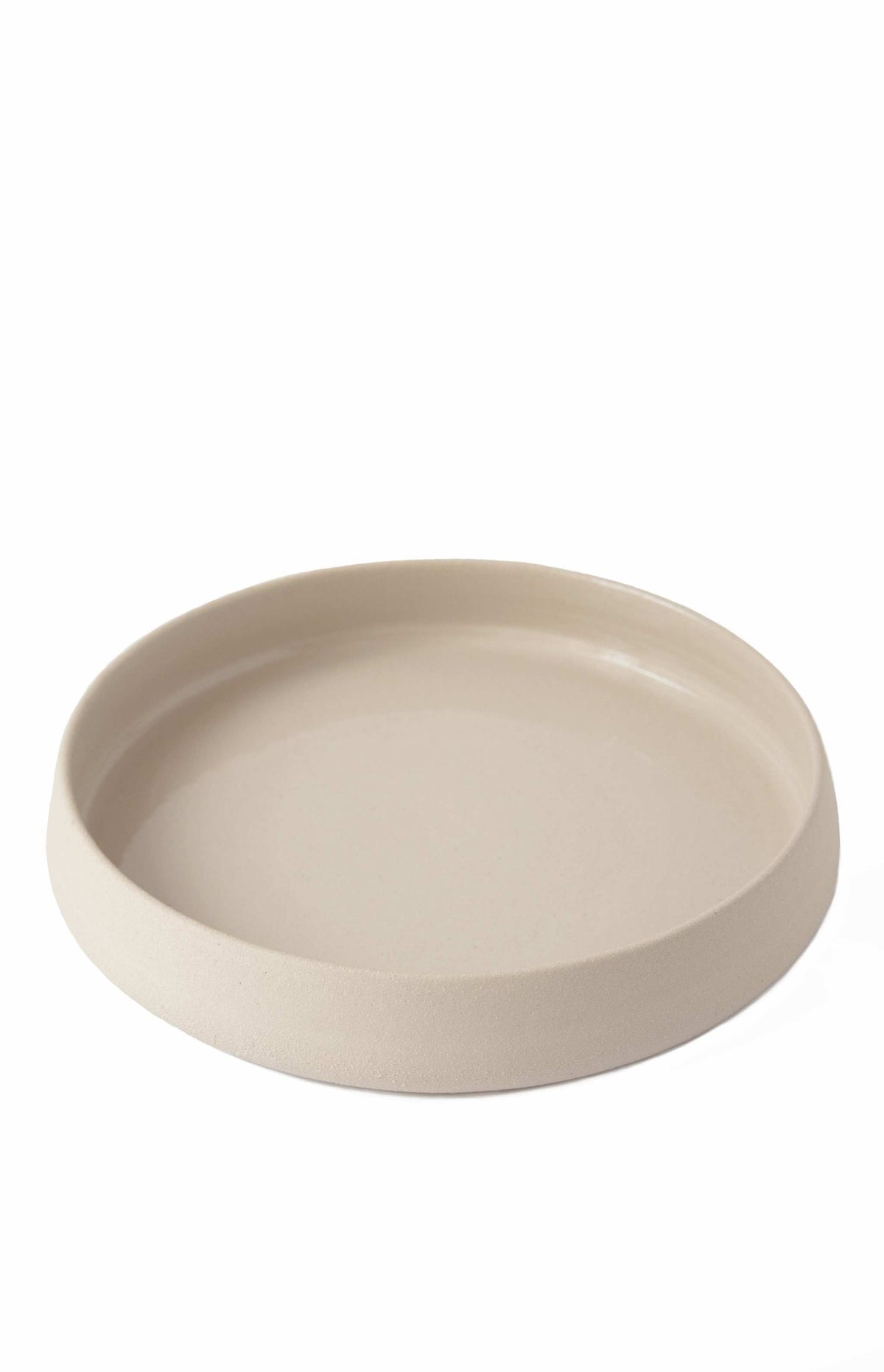 Handmade Stoneware Dinner Plates with High Sides