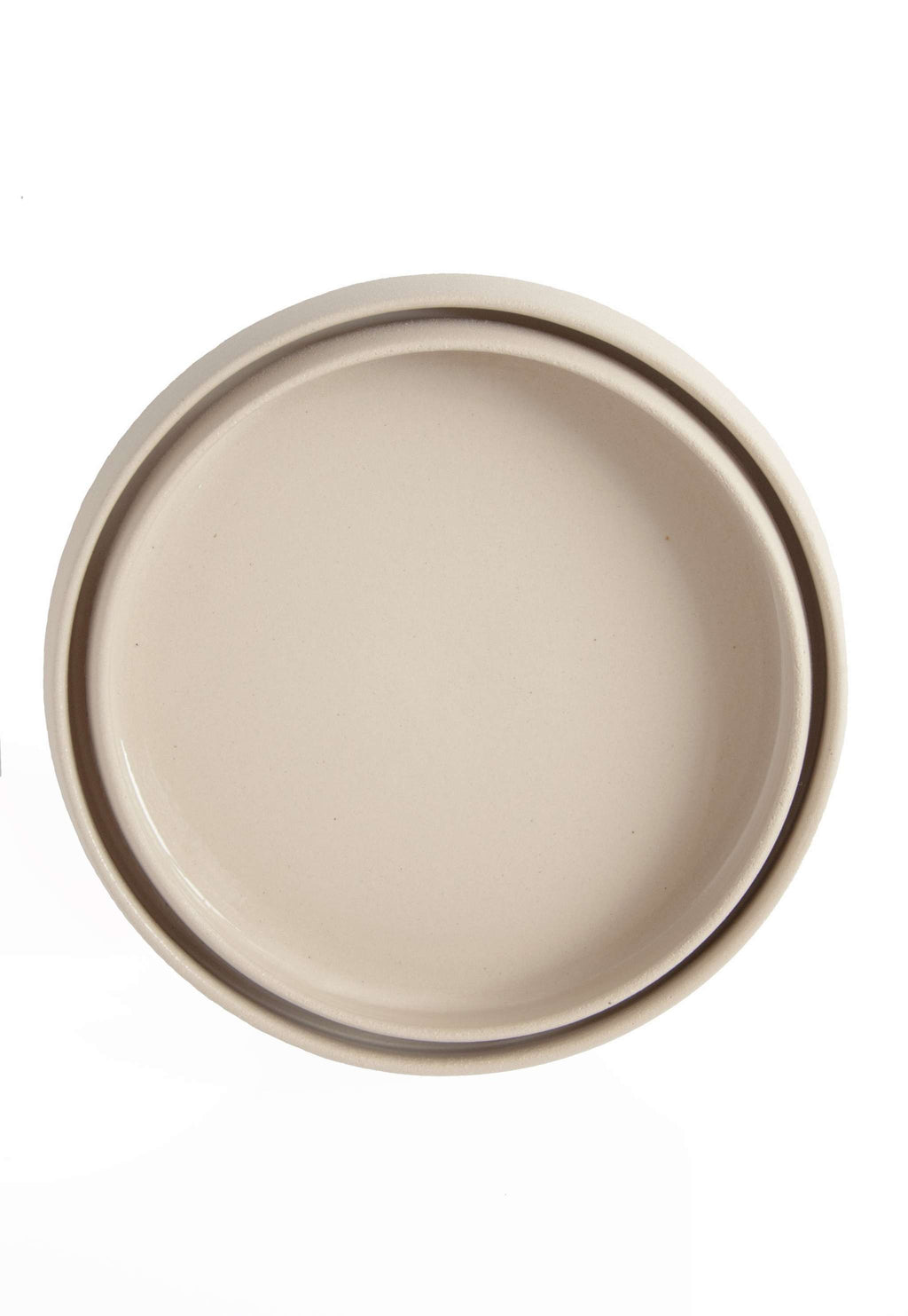 Handmade Stoneware Dinner Plates with High Sides