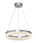 Edge-Lit 16"W 1-Light Round LED Ribbon Chandelier Light Fixture