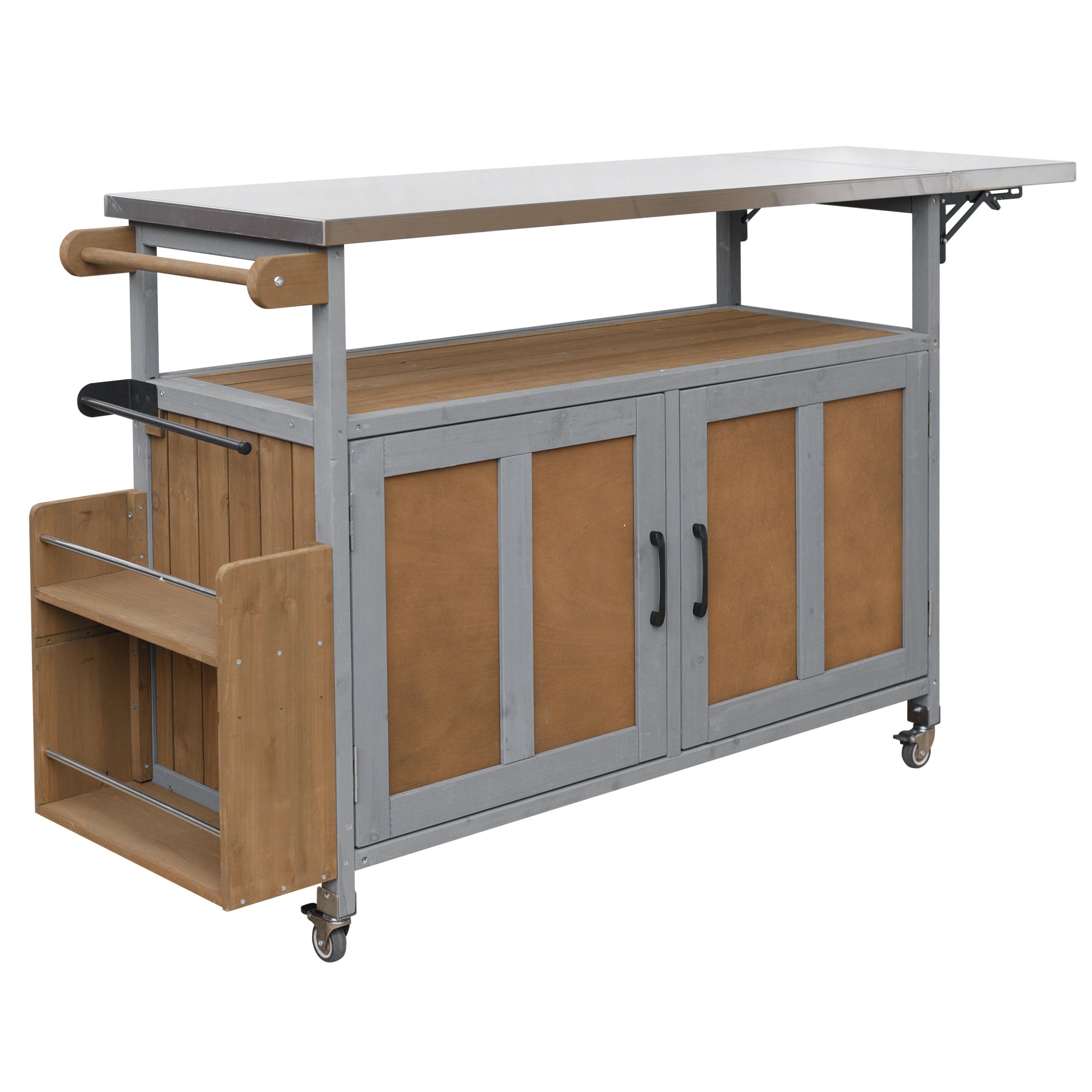 Foldable Outdoor Kitchen Island Cart