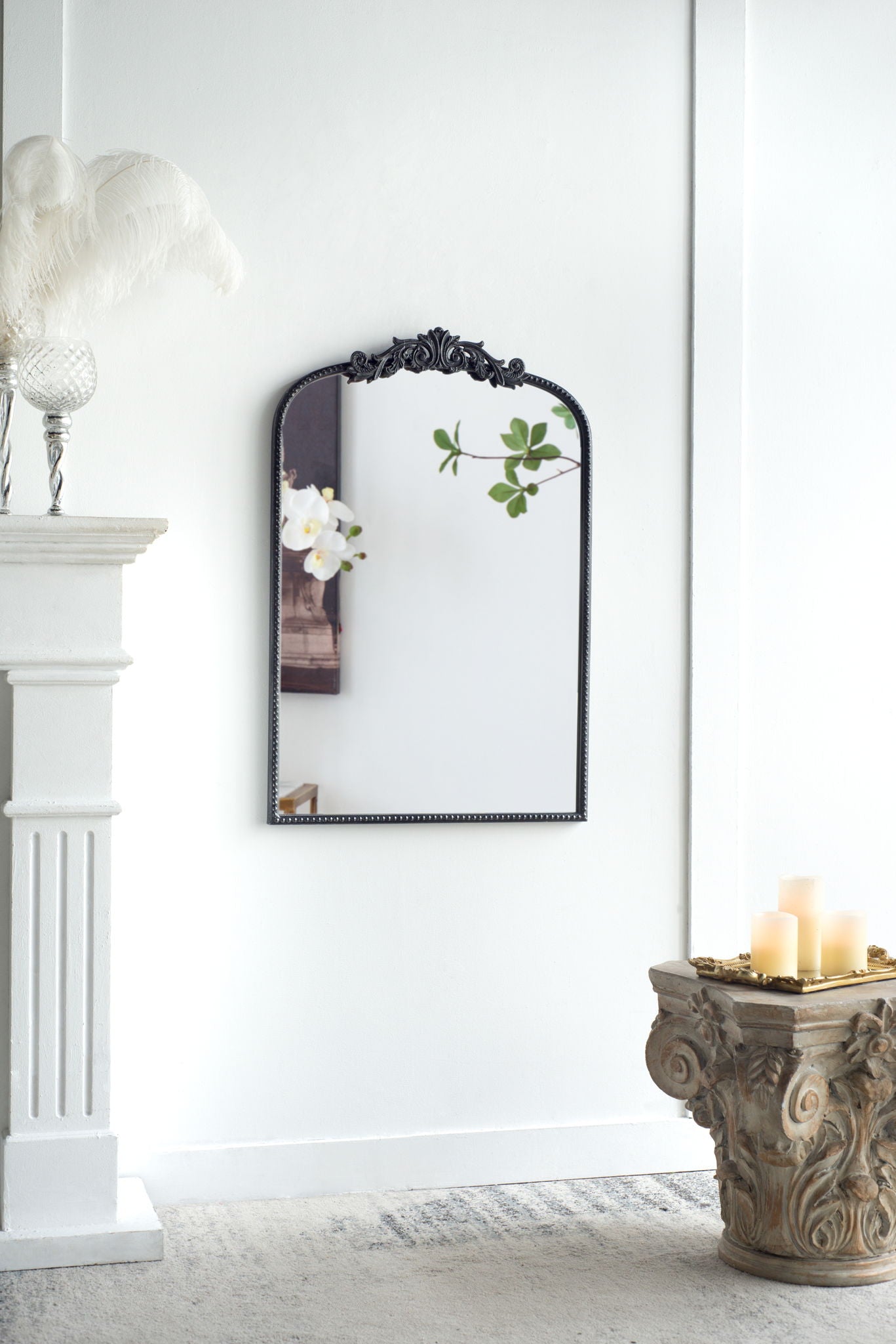 Arch Mirror, Baroque Inspired Wall Decor