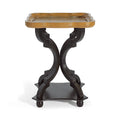 Natural and Black End Table