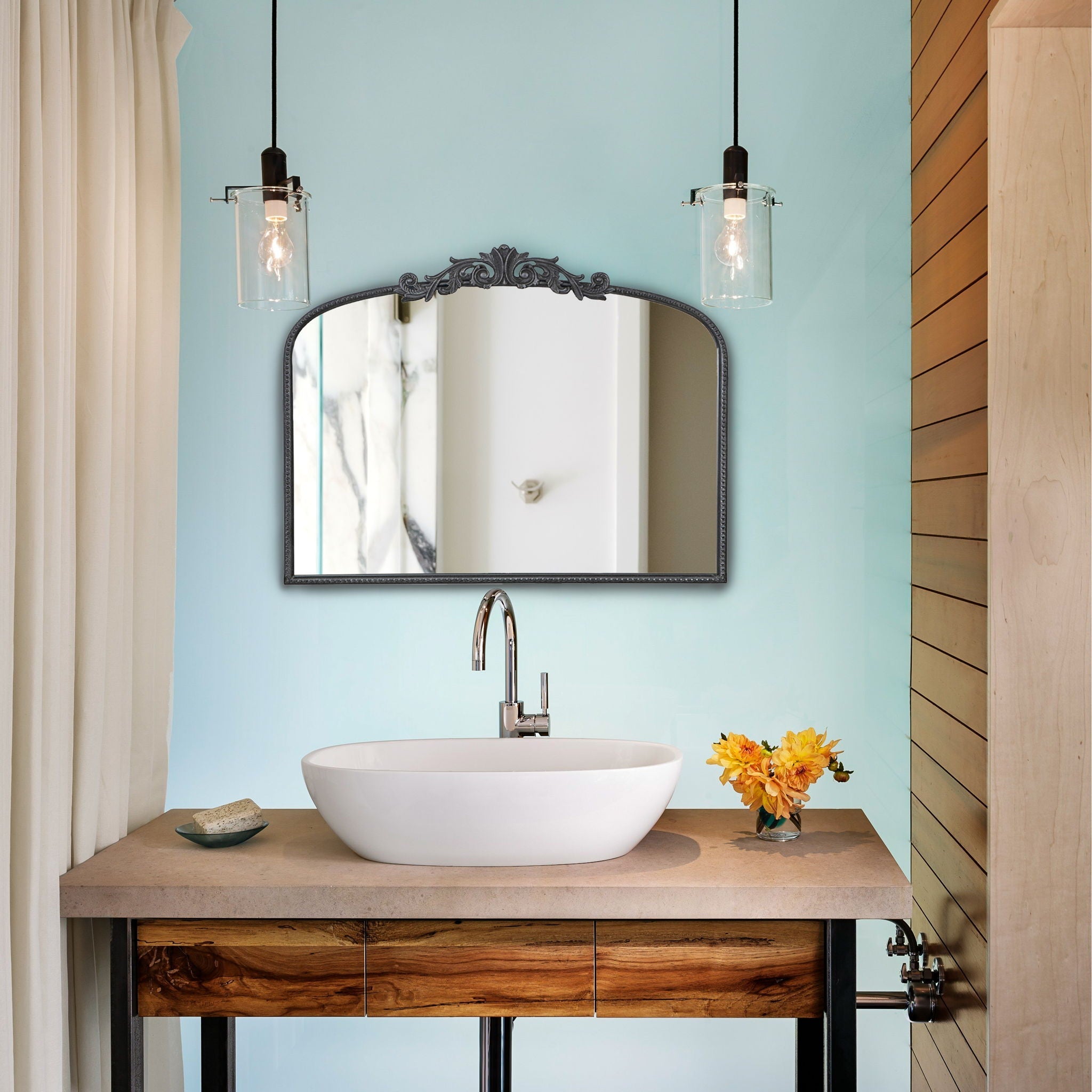 Arch Mirror, Baroque Inspired Wall Decor