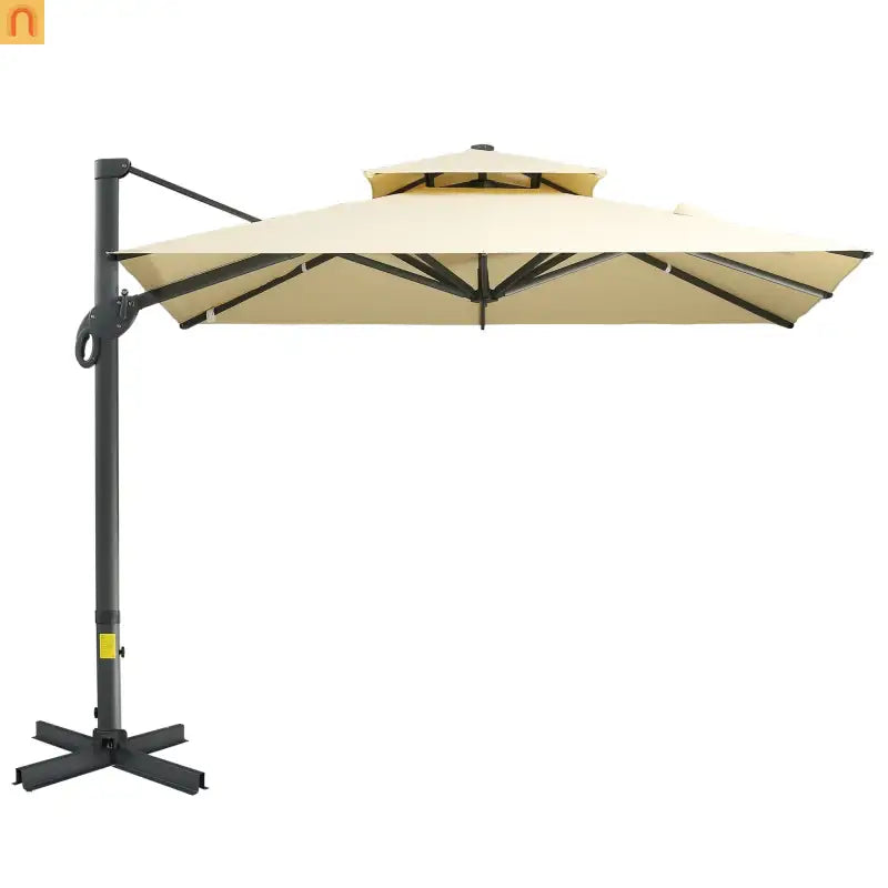Patio Umbrella Cantilever Offset Square Beige 10 Ft