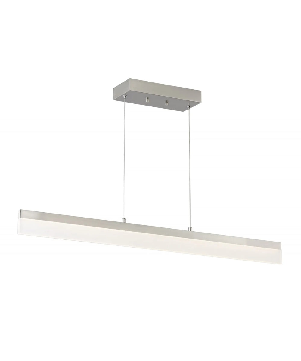 36"W 1-Light Linear Bar Ribbon LED Kitchen Island Light Fixture