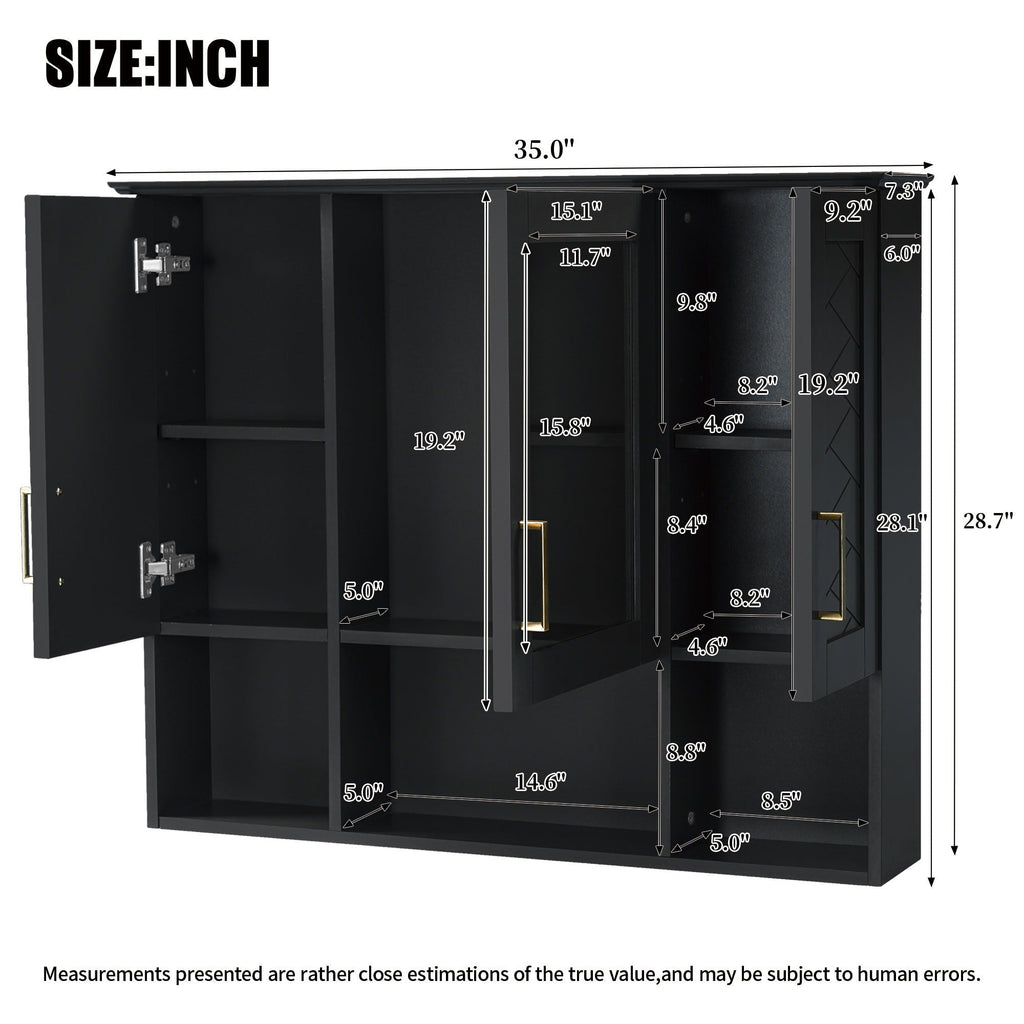 Modern Wall Mounted Medicine Cabinet With Adjustable Shelves