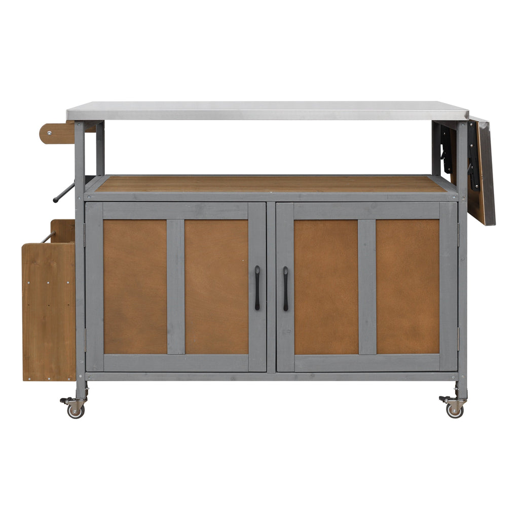 Foldable Outdoor Kitchen Island Cart