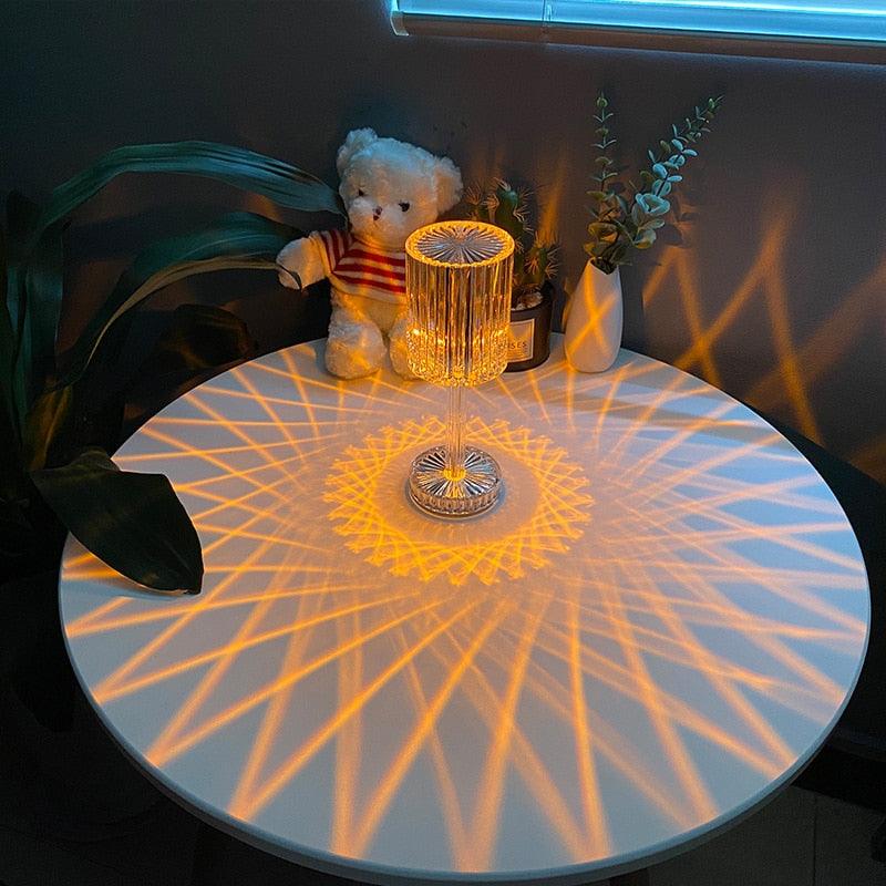 Crystal Table Lamp LED Diamond Touch Bedside Atmosphere Light