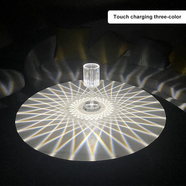 Crystal Table Lamp LED Diamond Touch Bedside Atmosphere Light