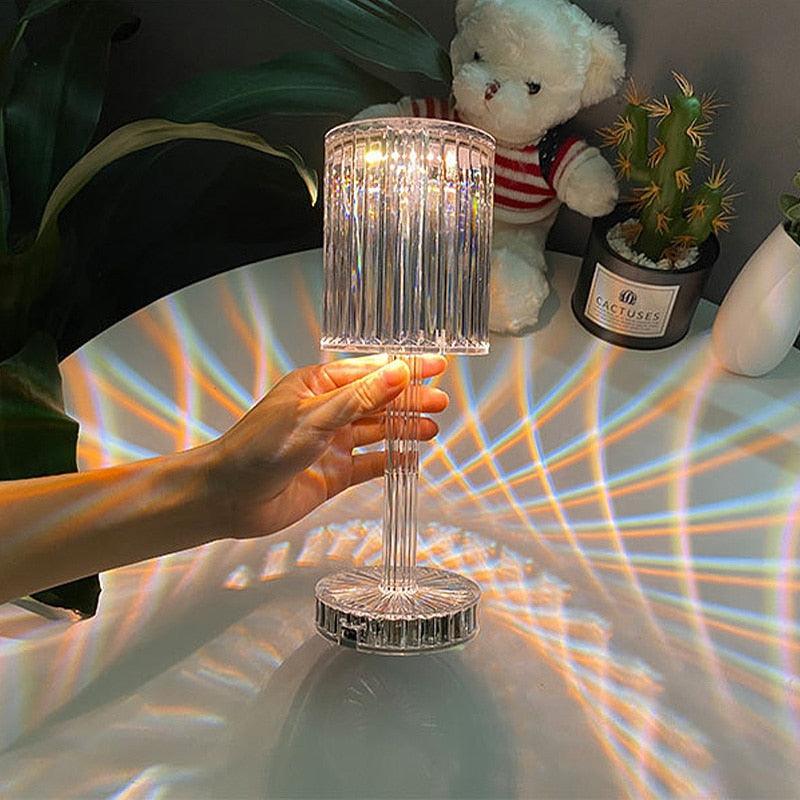 Crystal Table Lamp LED Diamond Touch Bedside Atmosphere Light