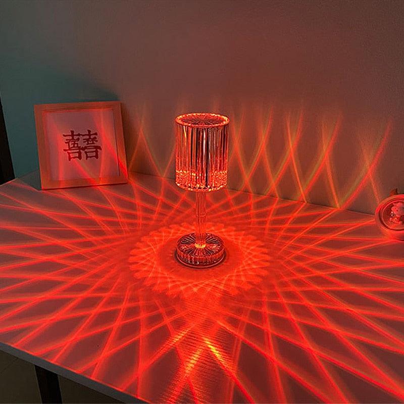 Crystal Table Lamp LED Diamond Touch Bedside Atmosphere Light