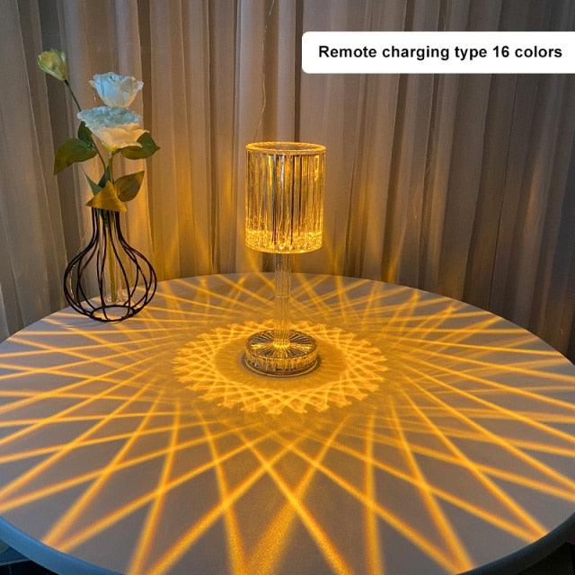 Crystal Table Lamp LED Diamond Touch Bedside Atmosphere Light