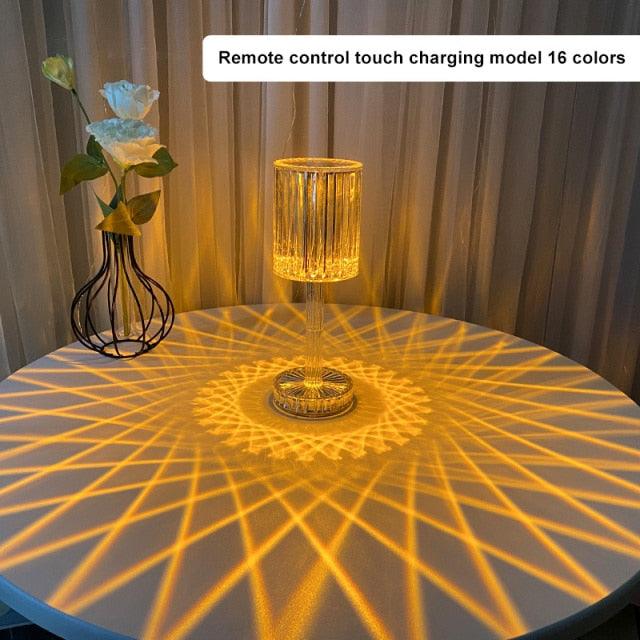 Crystal Table Lamp LED Diamond Touch Bedside Atmosphere Light