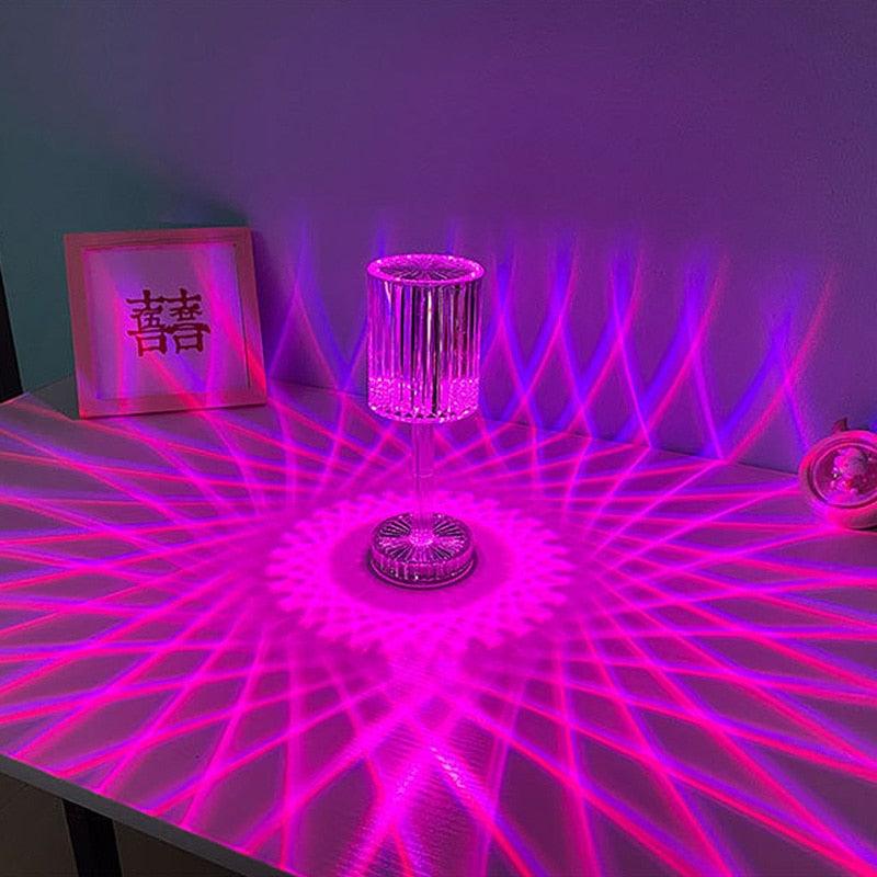 Crystal Table Lamp LED Diamond Touch Bedside Atmosphere Light