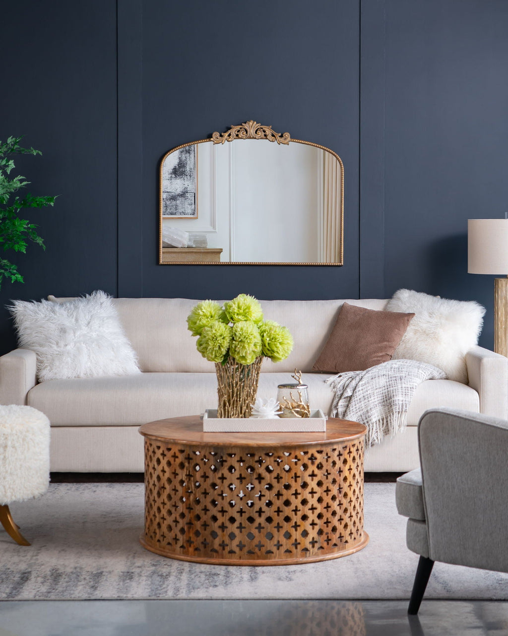 Arch Mirror, Baroque Inspired Wall Decor