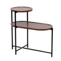 Round Coffee Table With Storage Tray 2 Tier