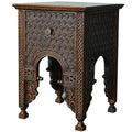 Asian Solid Wood Bedside Table – Organic Natural Log Side Table
