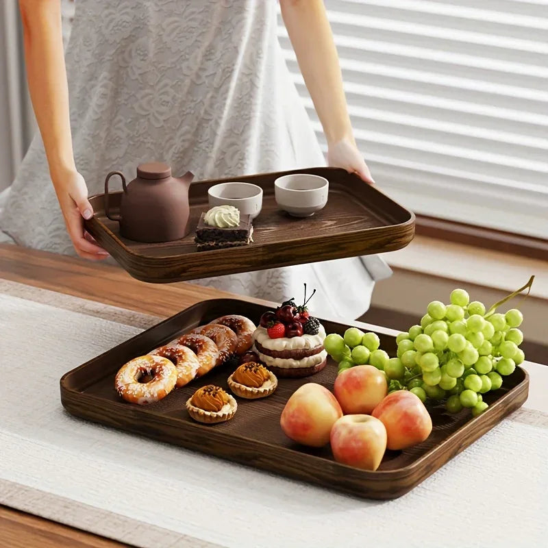Dinner Plates - Thick Wooden Grain
