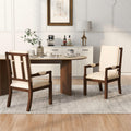 Set of 2 Rubber Wood Dining Chairs