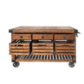 Distressed Chestnut Kitchen Cart