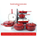 7 Pieces Cast Iron Enamel Cookware Set