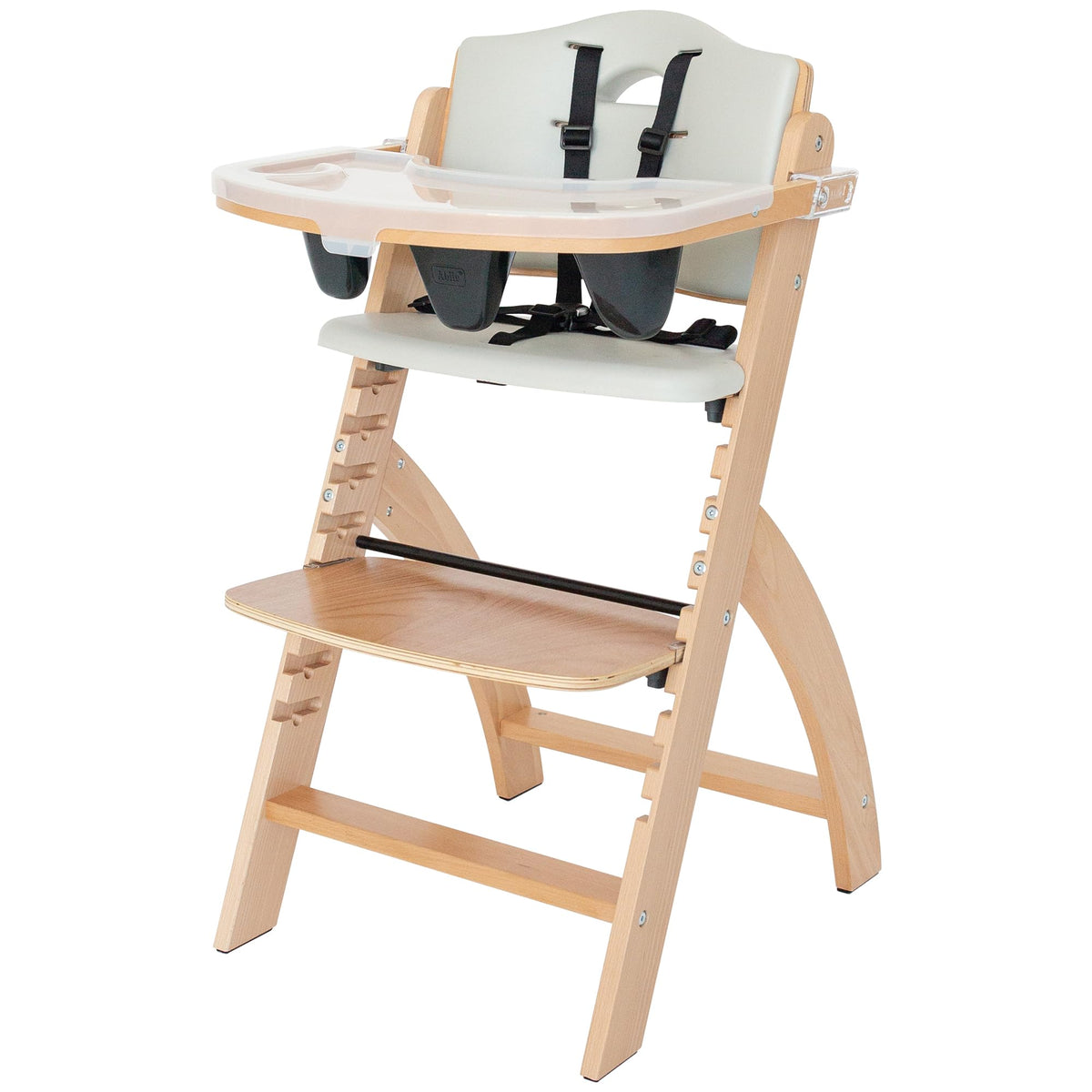 Wooden High Chair with Tray  Adjustable High Chair