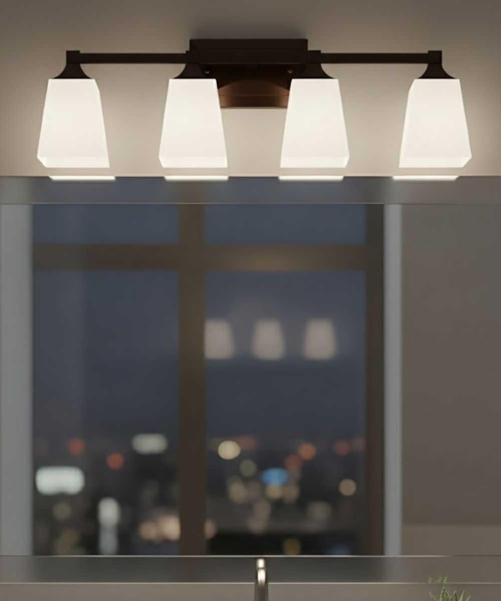 27"W 4-Light LED Bath Vanity Light Fixture Oil Rubbed Bronze Finish