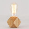 Modern table lamp E27 Wooden Desk Lamp Diamond Bedside Lamp