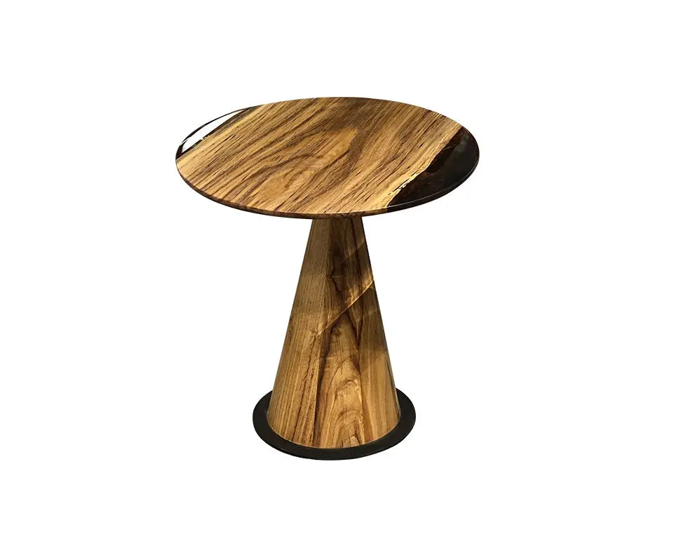 Mushroom Side & End table Made of Walnut and Epoxy Resin