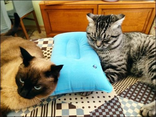 Portable Ultralight Inflatable PVC Nylon Air Pillows