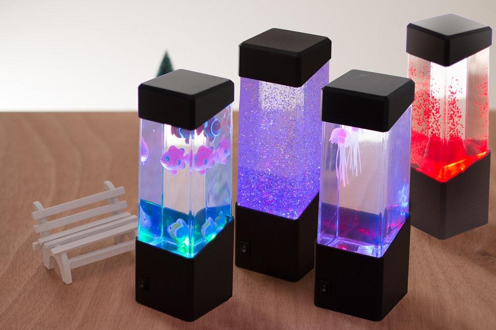 LED Jellyfish Night Light Tank Aquarium Style LED Lamp