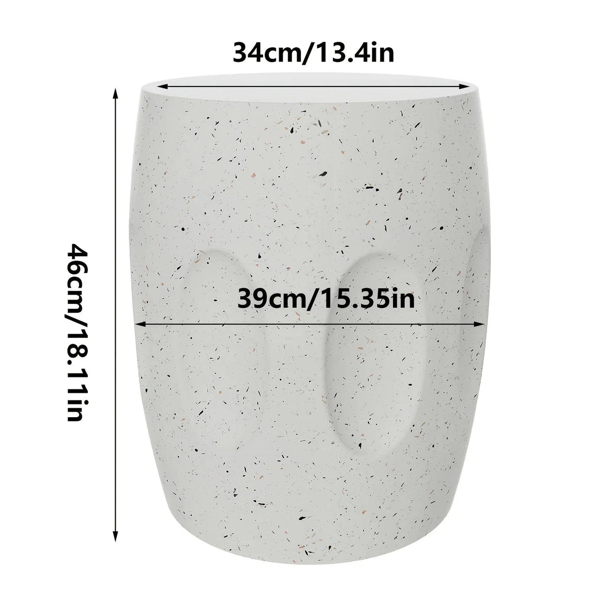 Modern Concrete Drum Side Table – Indoor & Outdoor Accent End Table