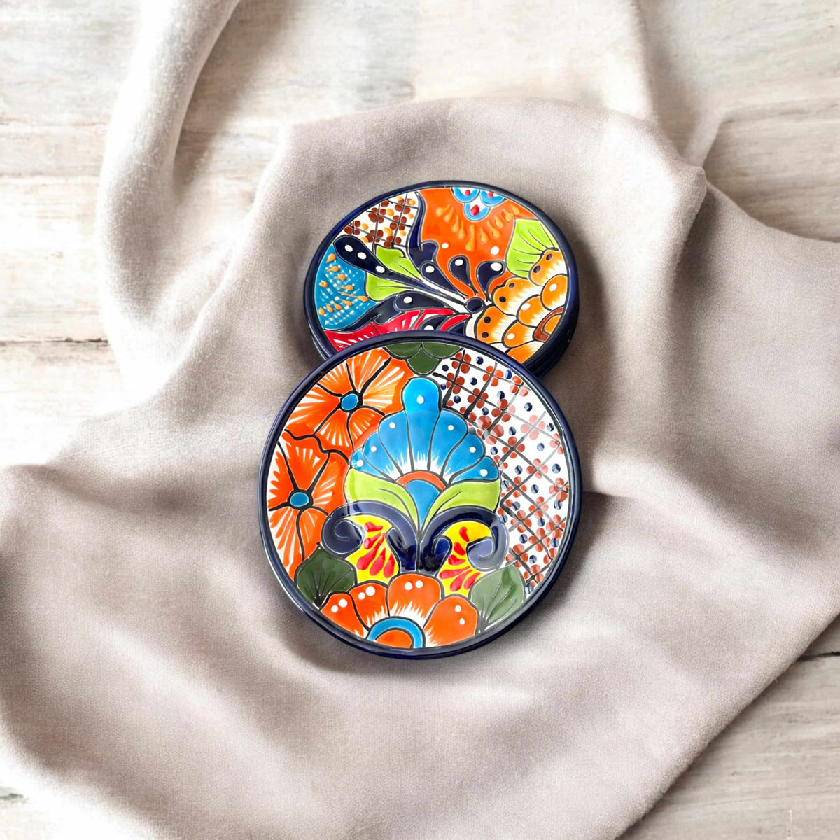 6" Talavera Dinner Plate | Colorful Mexican Dinnerware